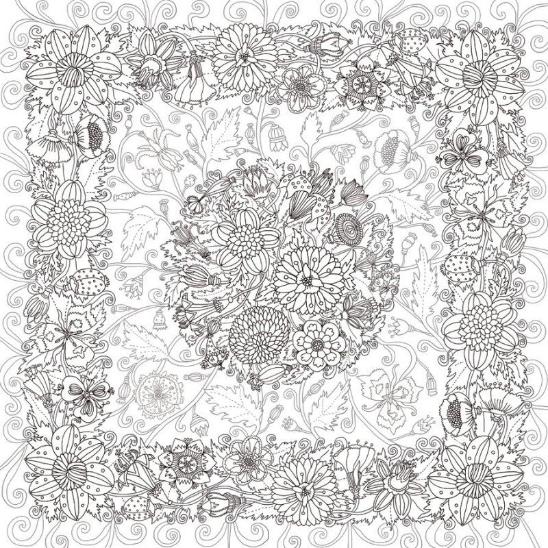 Павлово Посадский платок раскраска