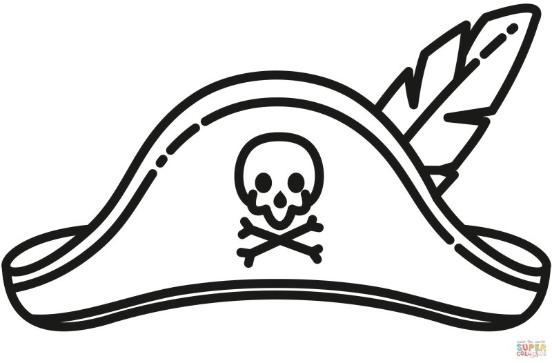 Пиратская шляпа для вырезания