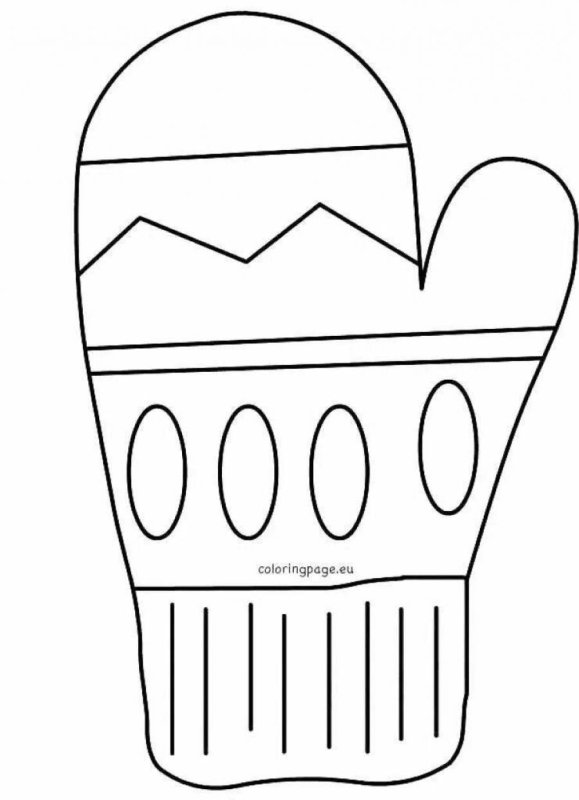 Раскраска. Рукавичка