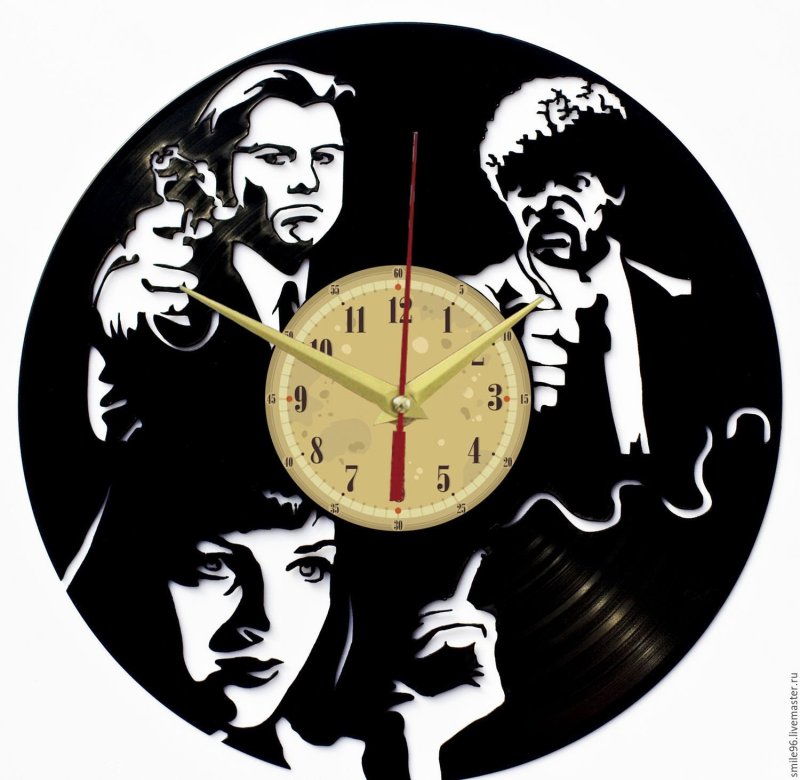 Часы из пластинки