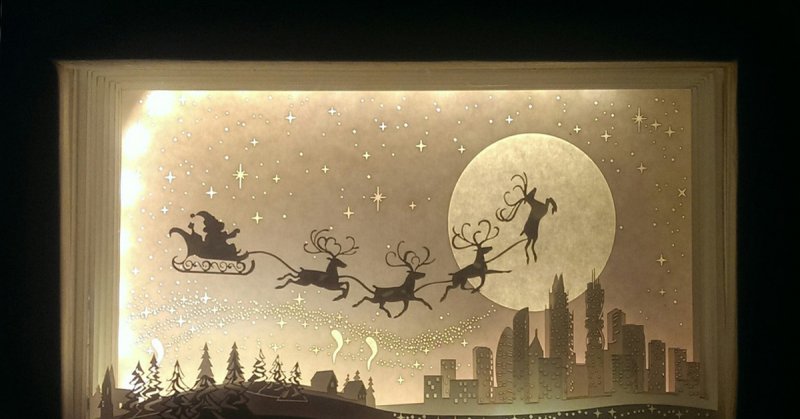 Рождественское панно с подсветкой