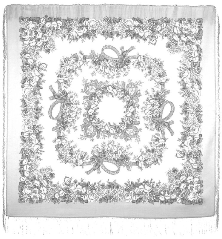 Раскраска Павлово Посадский платок для детей