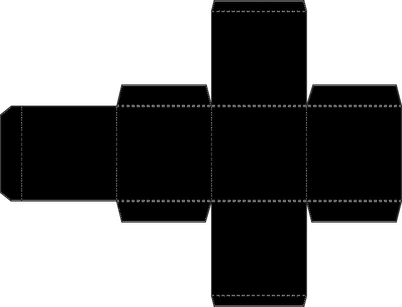 Трафарет коробки для подарка