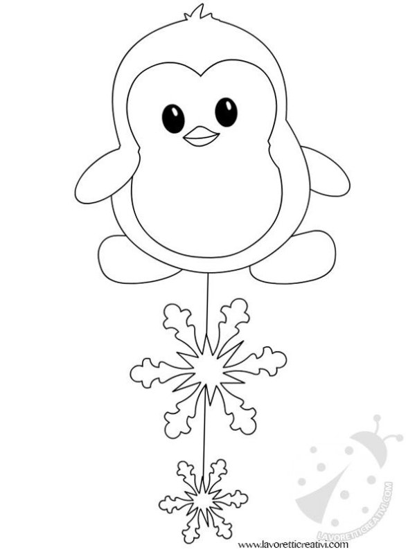 Вытынанки пингвины на новый год