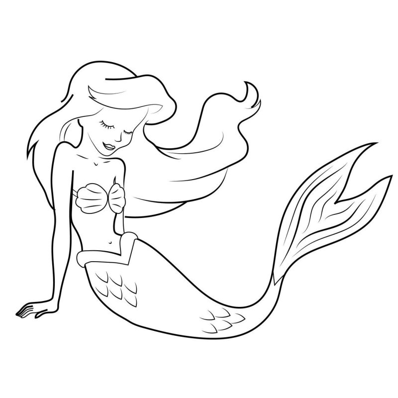 Раскраска русалки