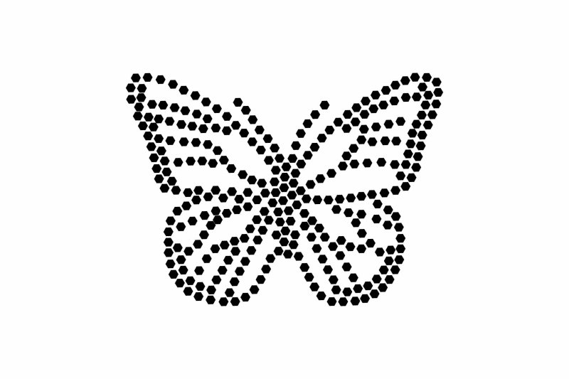 Трафарет бабочки для броши из бисера