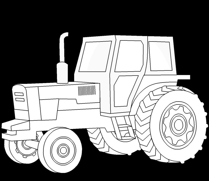 Раскраска для малышей. Трактор
