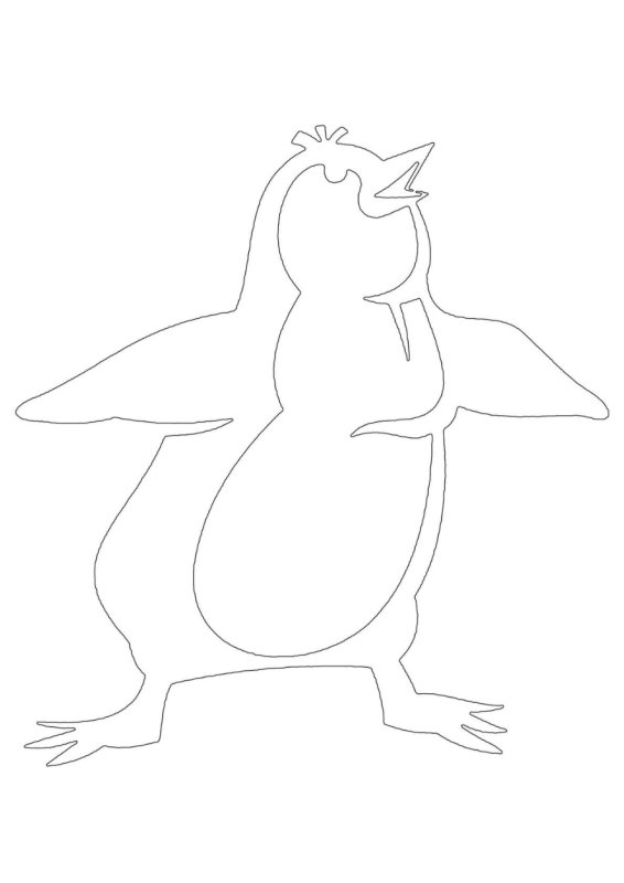 Пингвины трафареты на окна