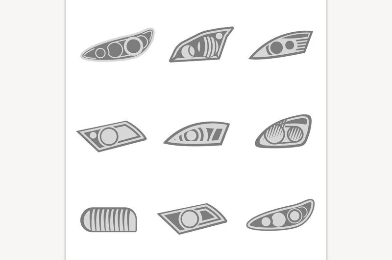 Фары машины вектор