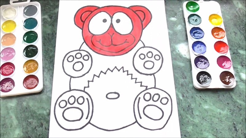 Валерка ЖЕЛЕЙНЫЙ медведь рисовать