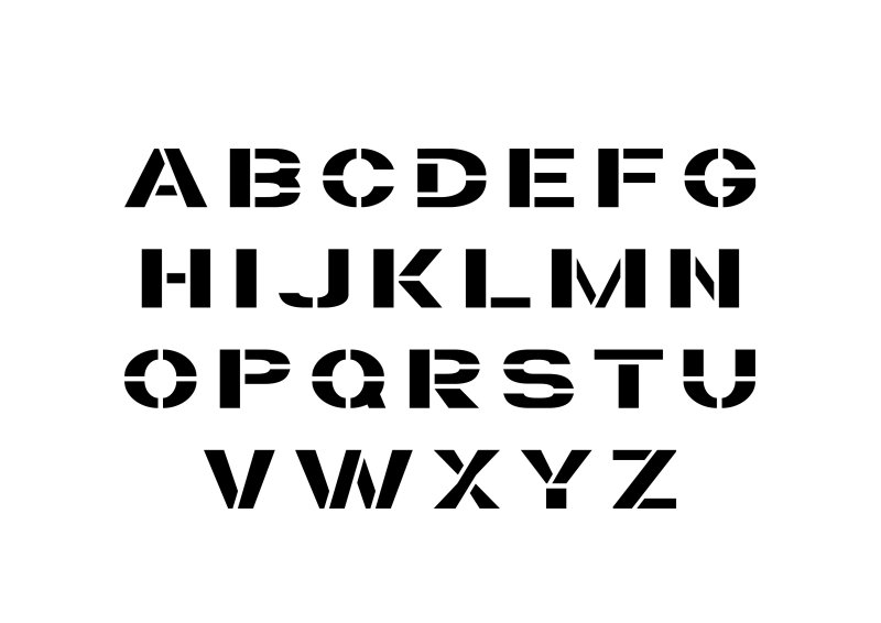 Трафаретный шрифт