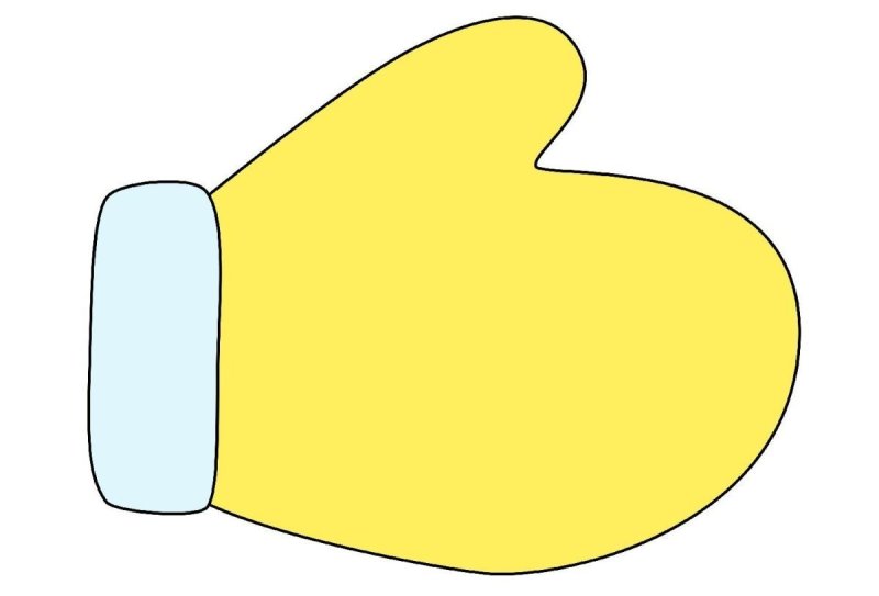 Рукавица шаблон