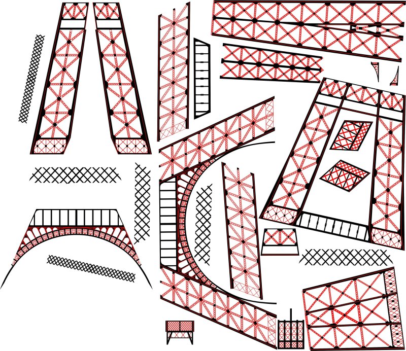Схема эльфовой башни для 3 д ручки