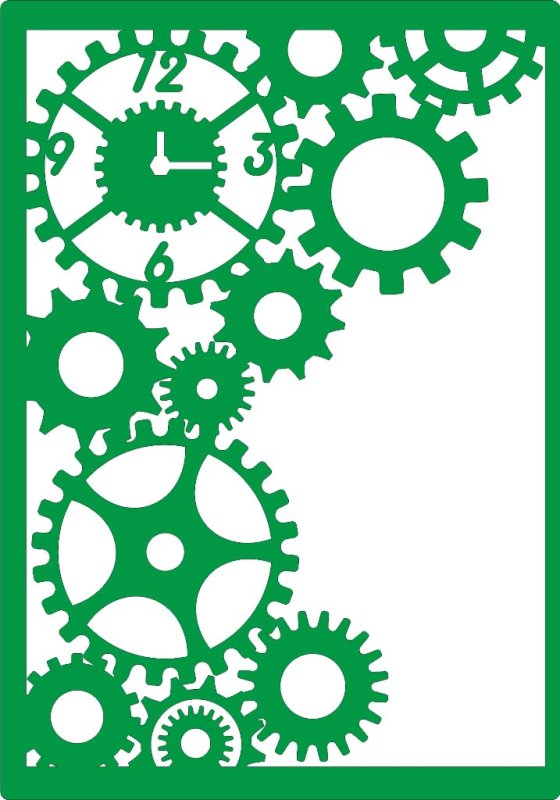 Трафарет шестерни