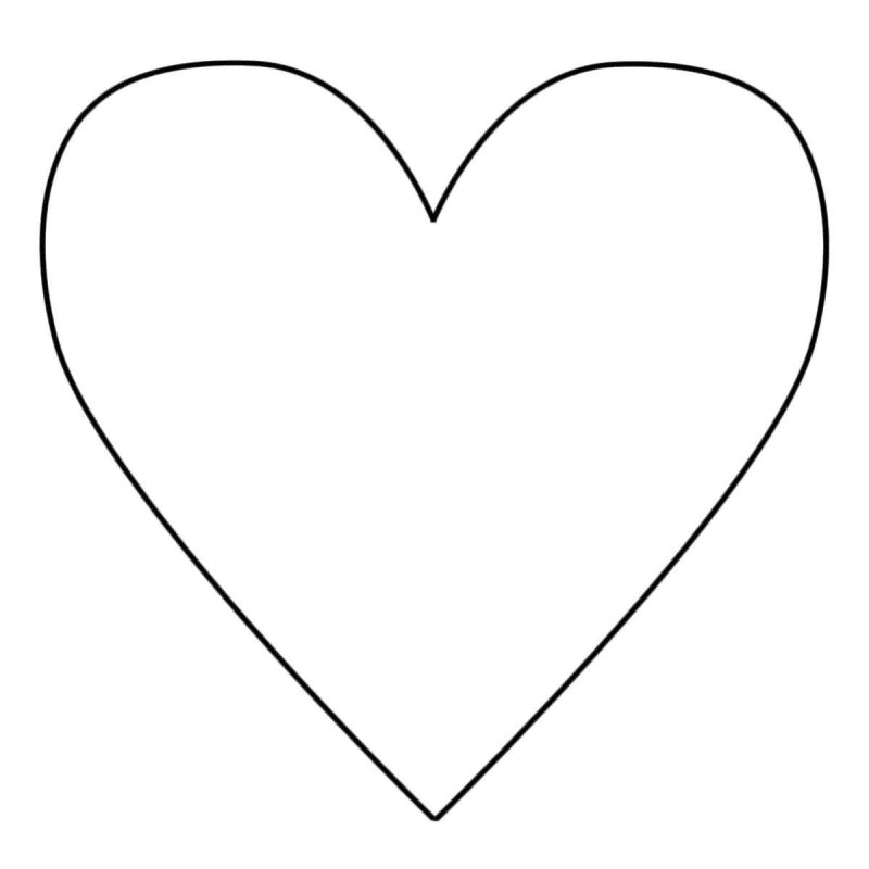 Сердечко трафарет для вырезания