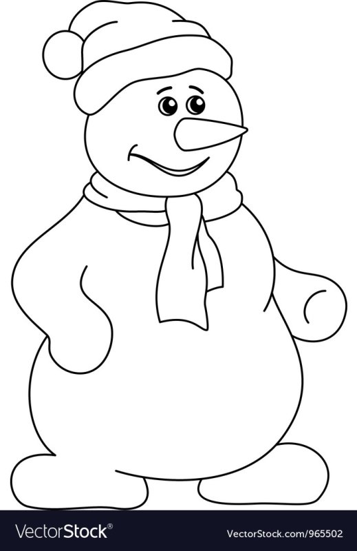Снеговик рисунок
