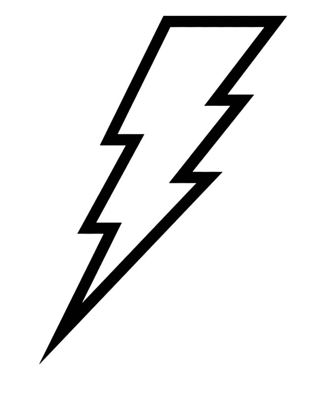 Тату молния эскиз