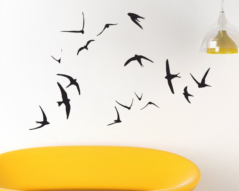 Декор улетающие птицы