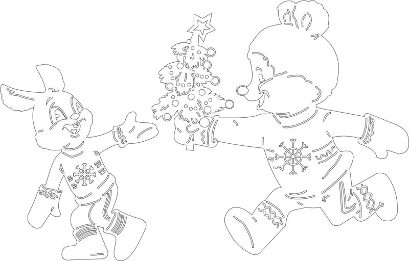 Новогодние картинки для вырезания