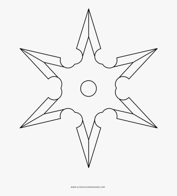 Раскраска сюрикен Леона