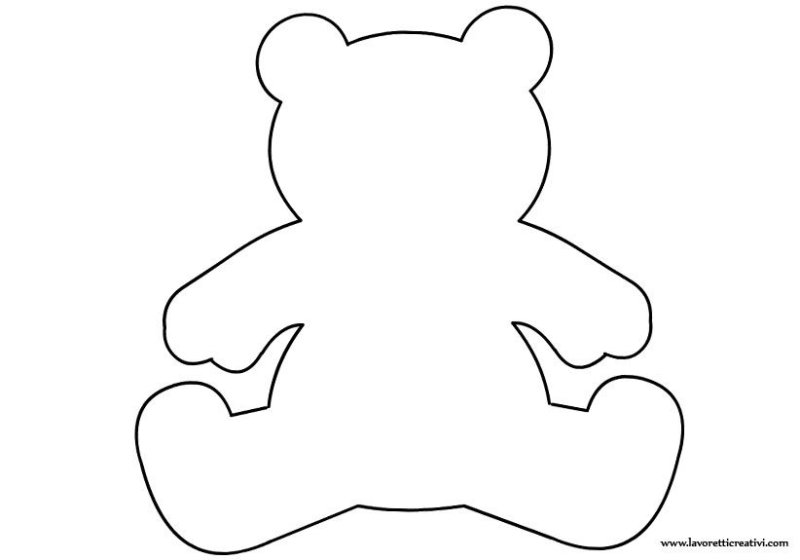 Мишка трафарет