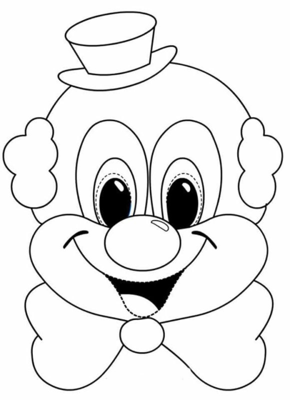 Клоун раскраска