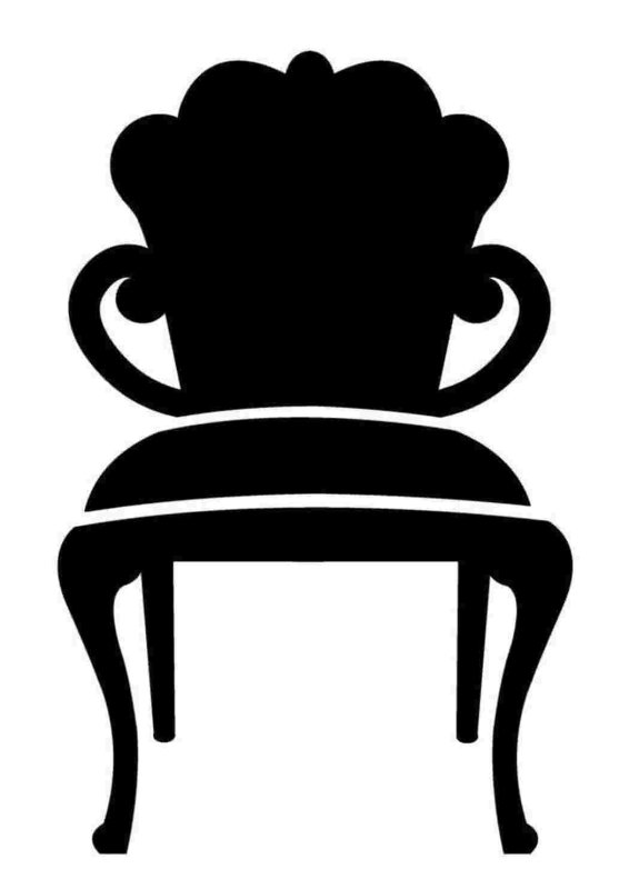 Трафарет стула для рисования