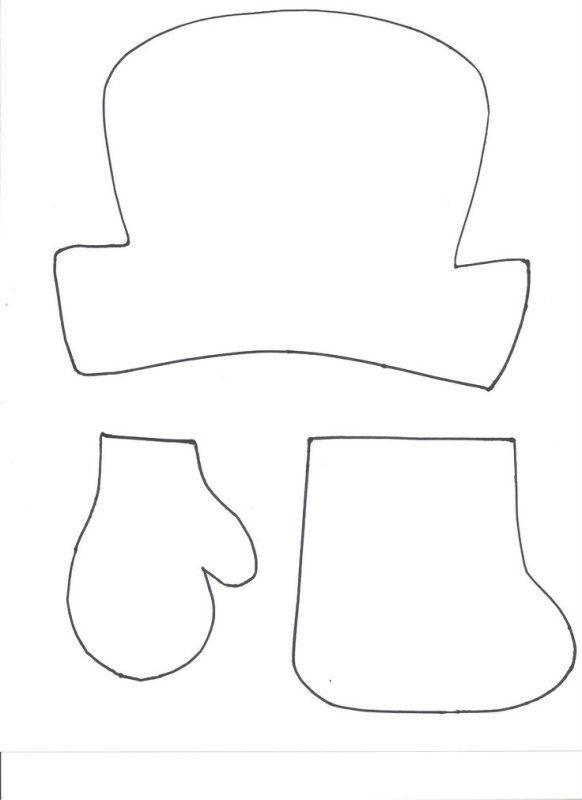 Шапка снеговика трафарет для вырезания