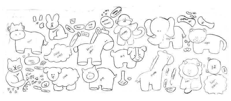 Шаблоны для фетровых игрушек