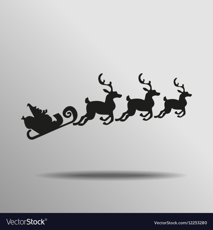 Олени с санями