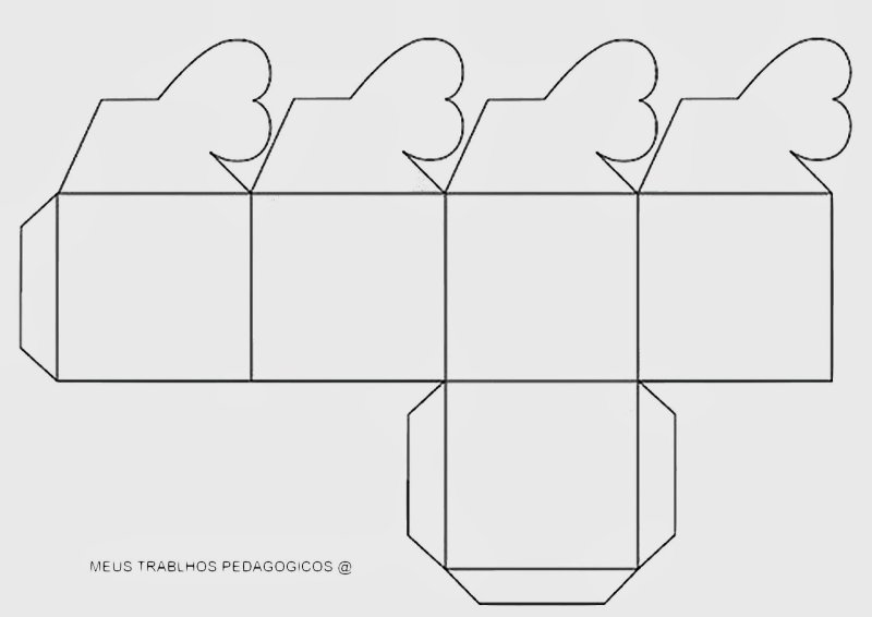 Развертка подарочной коробочки