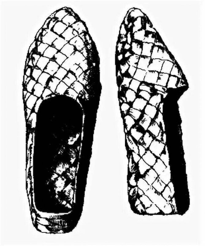 Лапти раскраска