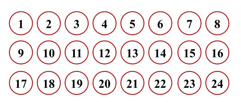 Цифры в кружочках для дошкольников