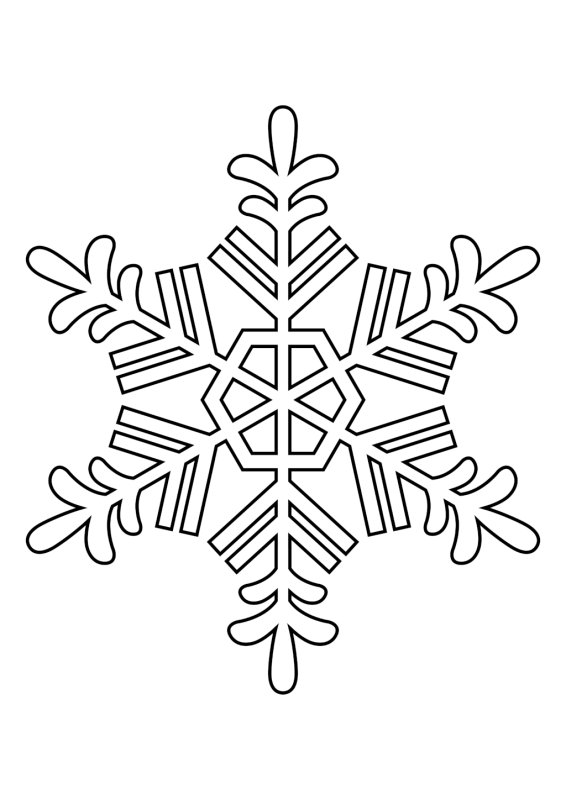 Снежинка раскраска