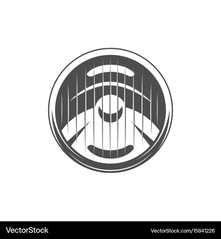 Фара круглая вектор