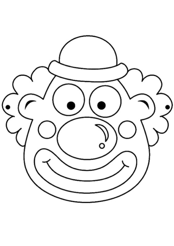 Клоун раскраска для детей