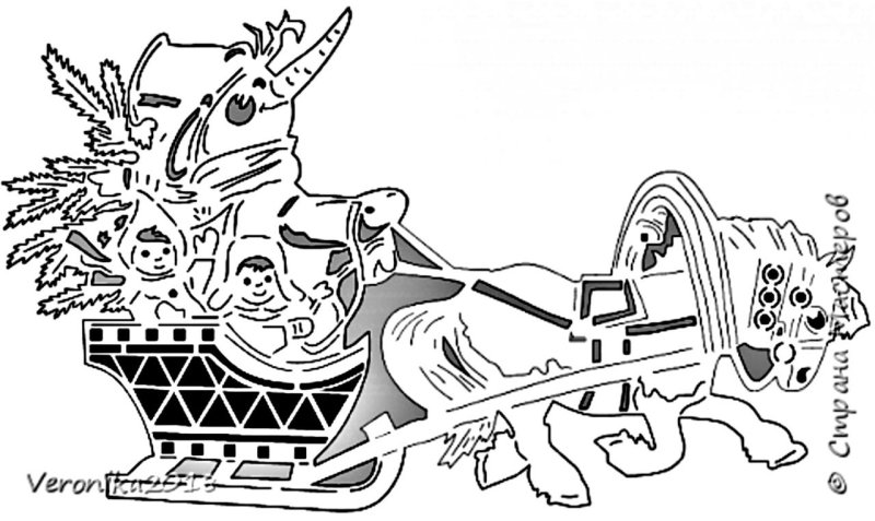 Вытынанки на окна новогодние