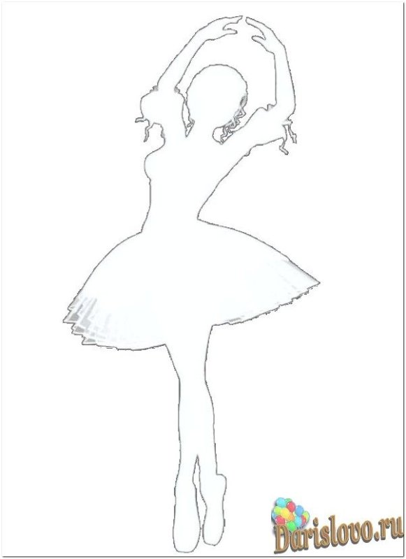 Шаблон балерины для вырезания
