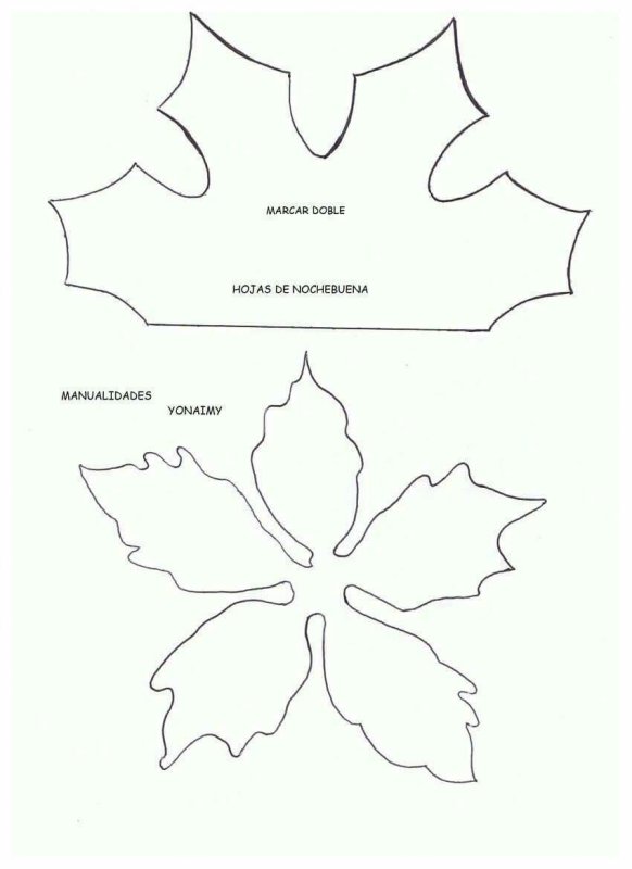 Новогодний цветок из фоамирана выкройка