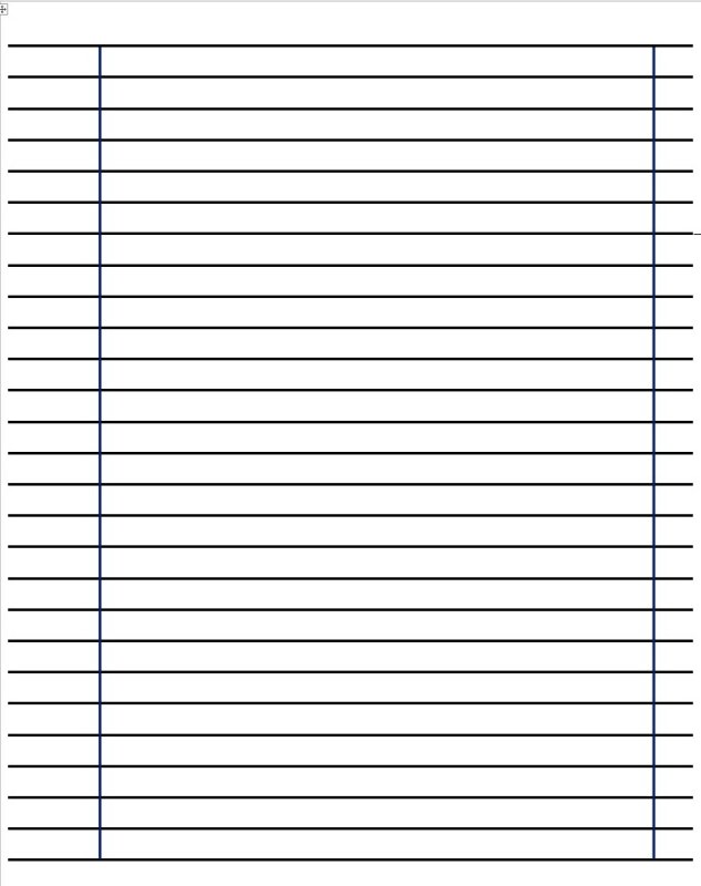 Разлиновка листа а4 в линейку