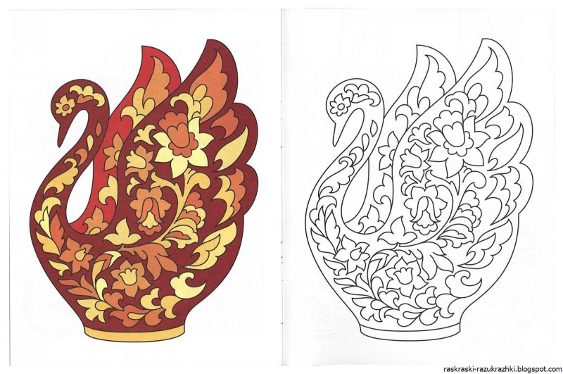 Хохломская роспись эскиз