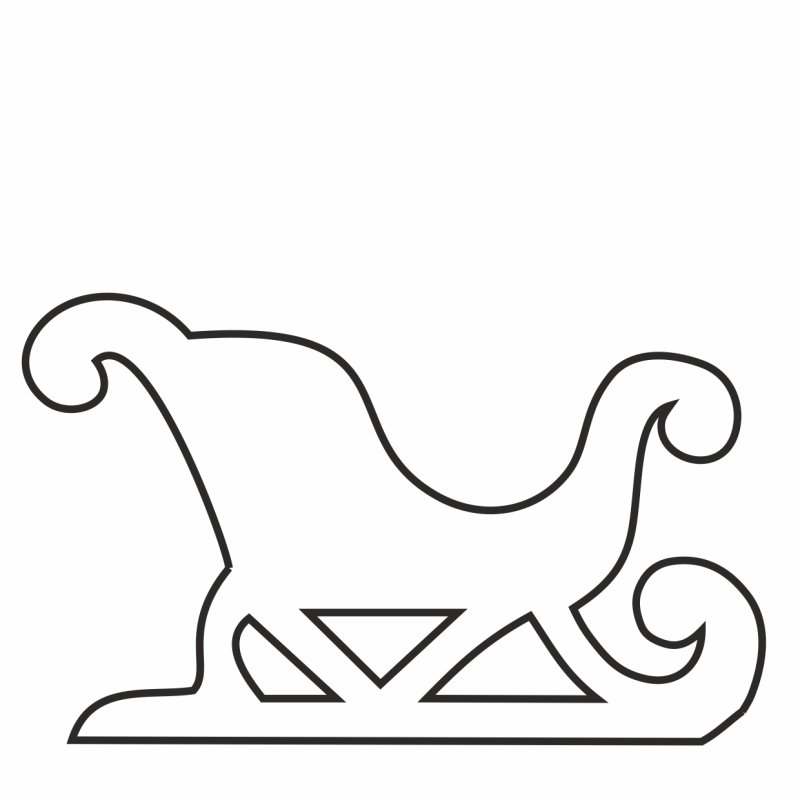 Санки из картона шаблон