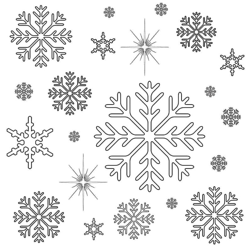 Снежинки для раскрашивания детям