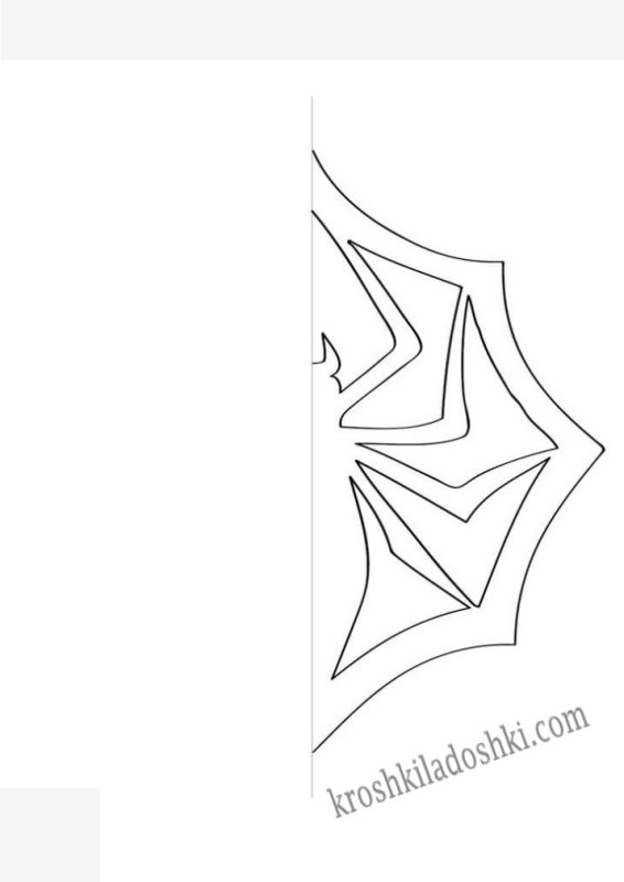 Шаблон снежинки паука