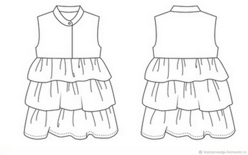 Платье с воланами выкройка
