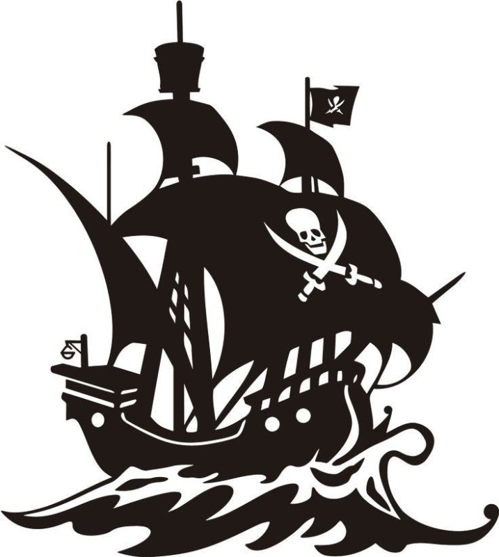 Пиратский корабль трафарет