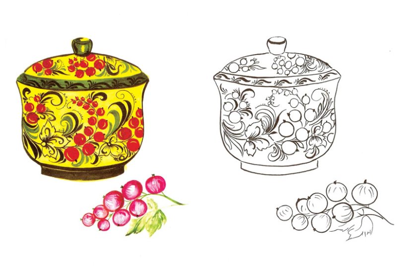 Росписи хохломы Жеглова