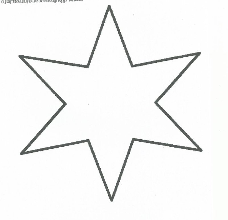 Пятиконечная звезда трафарет
