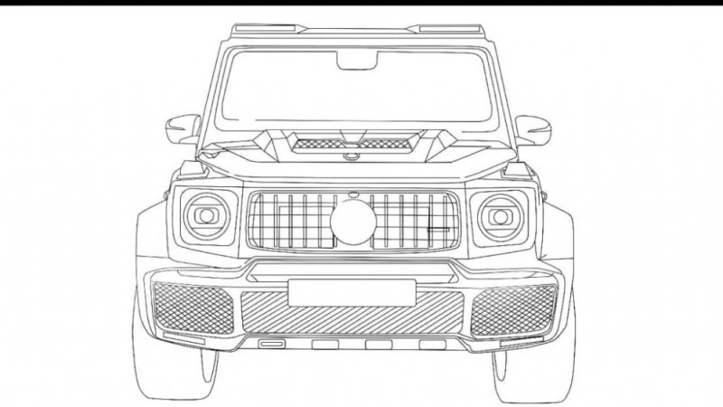 Раскраска Мерседес Гелендваген g63