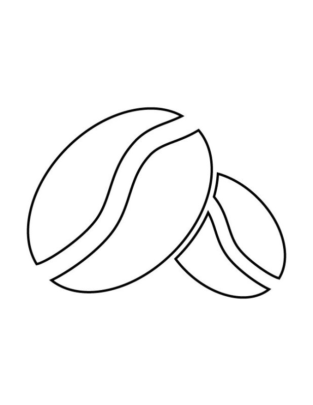 Трафарет кофейного зерна